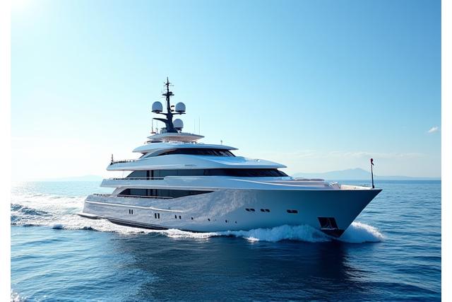 The Odyssey luxury yacht sailing on open water